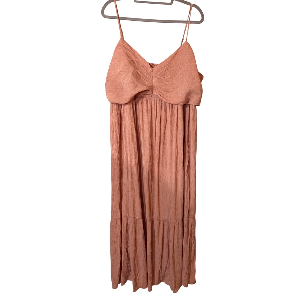 Abercrombie & Fitch Peach Textured Tiered Maxi Dress XXXL NWT